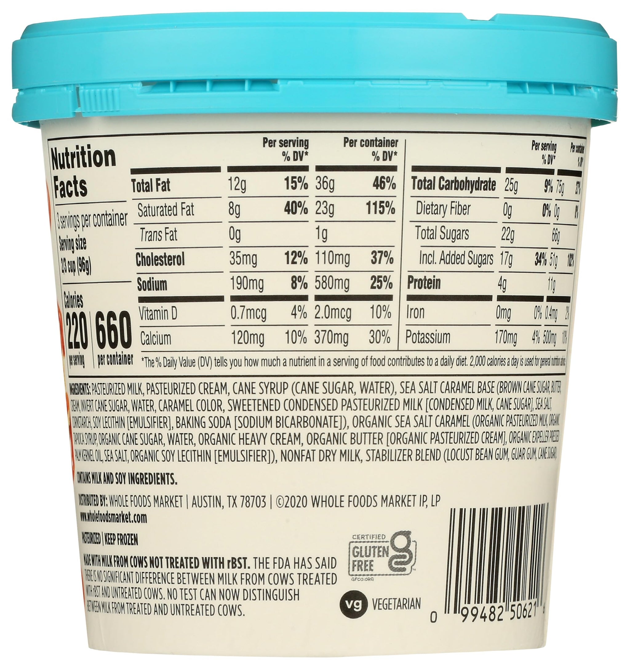 365 by Whole Foods Market Salted Caramel Ice Cream, 1 PT