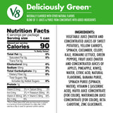 V8 Deliciously Green 100% Fruit and Vegetable Juice, 8 fl oz Can (6 Pack)
