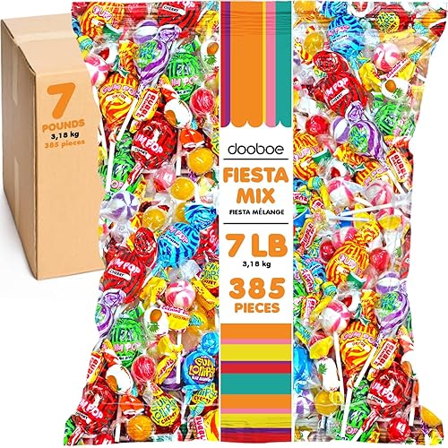 Cinco De Mayo Candies - 7 LB Pinata Candy Mix - Approx. 385 Pieces - Individually Wrapped Bulk Favor Assortment for Parties, Parades, Birthdays