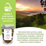 Nelson’s Tea - Sassafras Root Bark Ground - Caffeine Free - Aromatic Sassafras Albidum - Freshly Packed in a Resealable Bag for Lasting Freshness