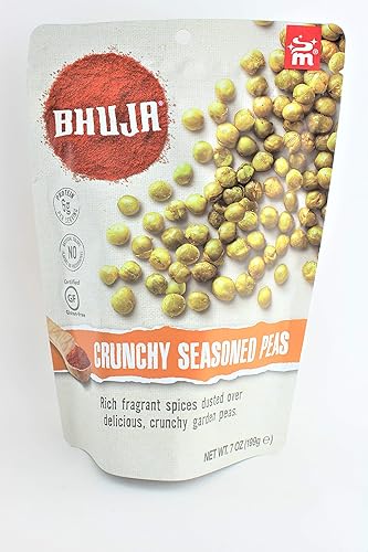 Bhuja Snacks - Crunchy Seasoned Peas - Case of 6 - 7 oz.