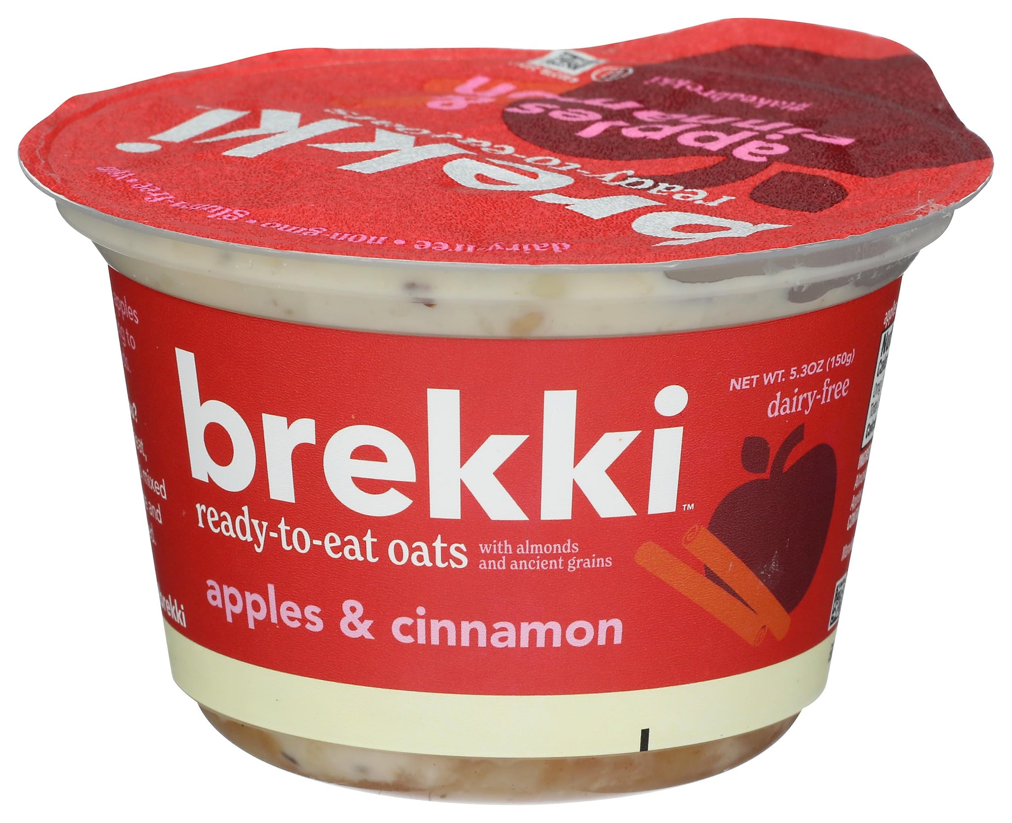 Brekki, Oats Overnight Apples And Cinnamon, 5.3 Ounce