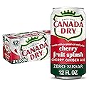 Canada Dry Zero Sugar Cherry Gingerale Fruit Splash 12oz, Pack of 12