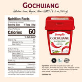 Sempio Gochujang Vegan Korean Red Chili Pepper Paste - Gluten Free: Sweet Spicy Savory Paste, Traditional Fermented Condiment for Cooking, Marinades