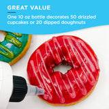 Satin Ice Blue Glitter Glaze (10oz Bottle) For Decorating Cakes, Cupcakes, Brownies, and Doughnuts