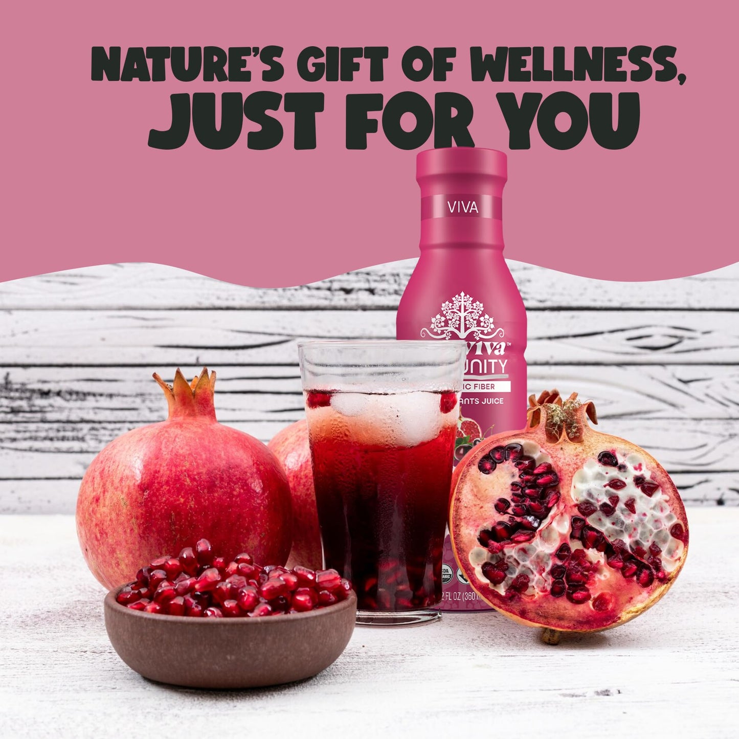 Karviva Organic Juice with Ashitaba, Pomegranate, and Dark Cherry, Vitamin K, Vitamin C, Essential Minerals (6 Bottles, 12 fl. oz. each)