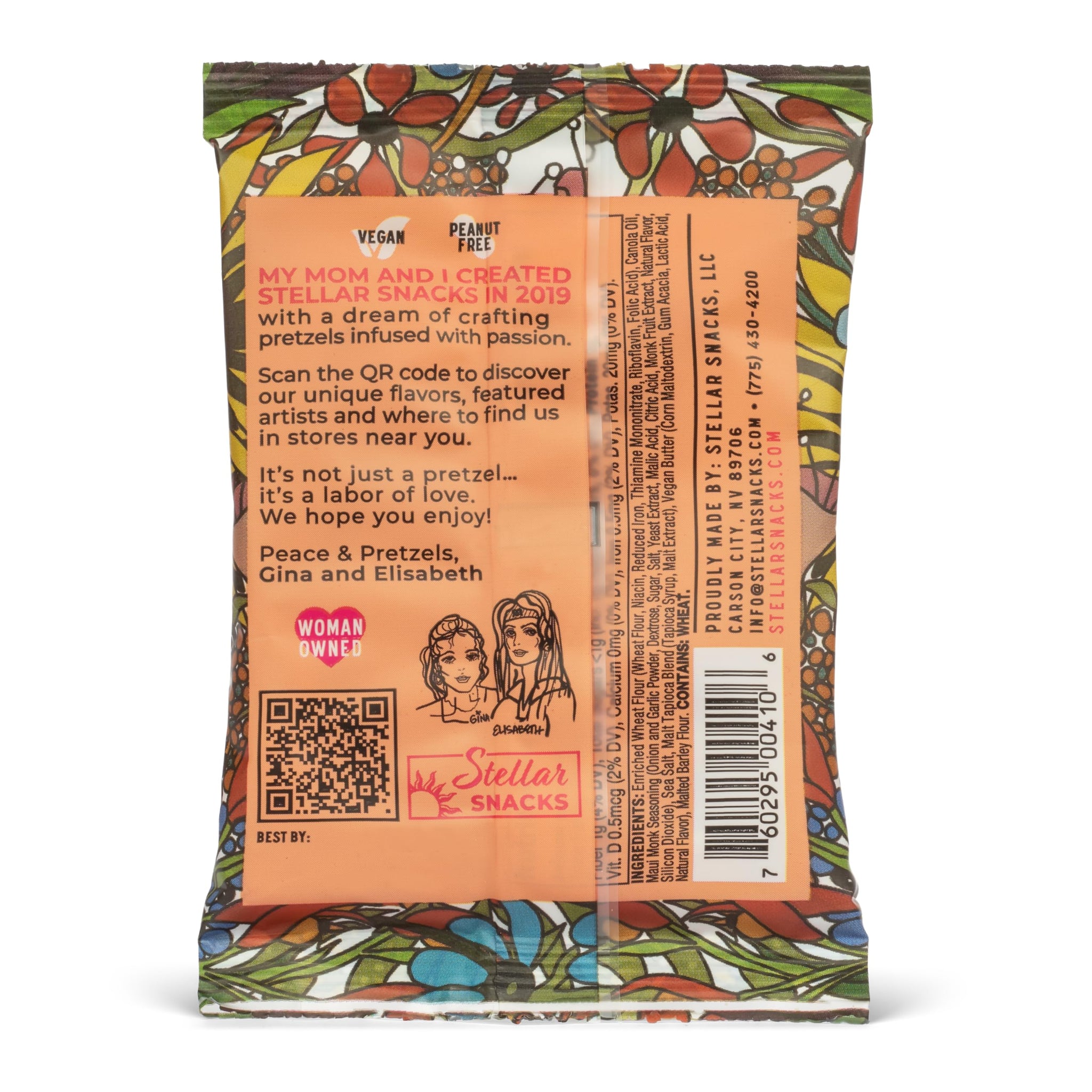 Stellar Snacks Mini Pretzel Braids, Mini Maui Monk, 0.5 Ounce (Pack of 75), Airline Served Mini Pretzel Packs, Sancking On The Go Size, Vegan, Kosher