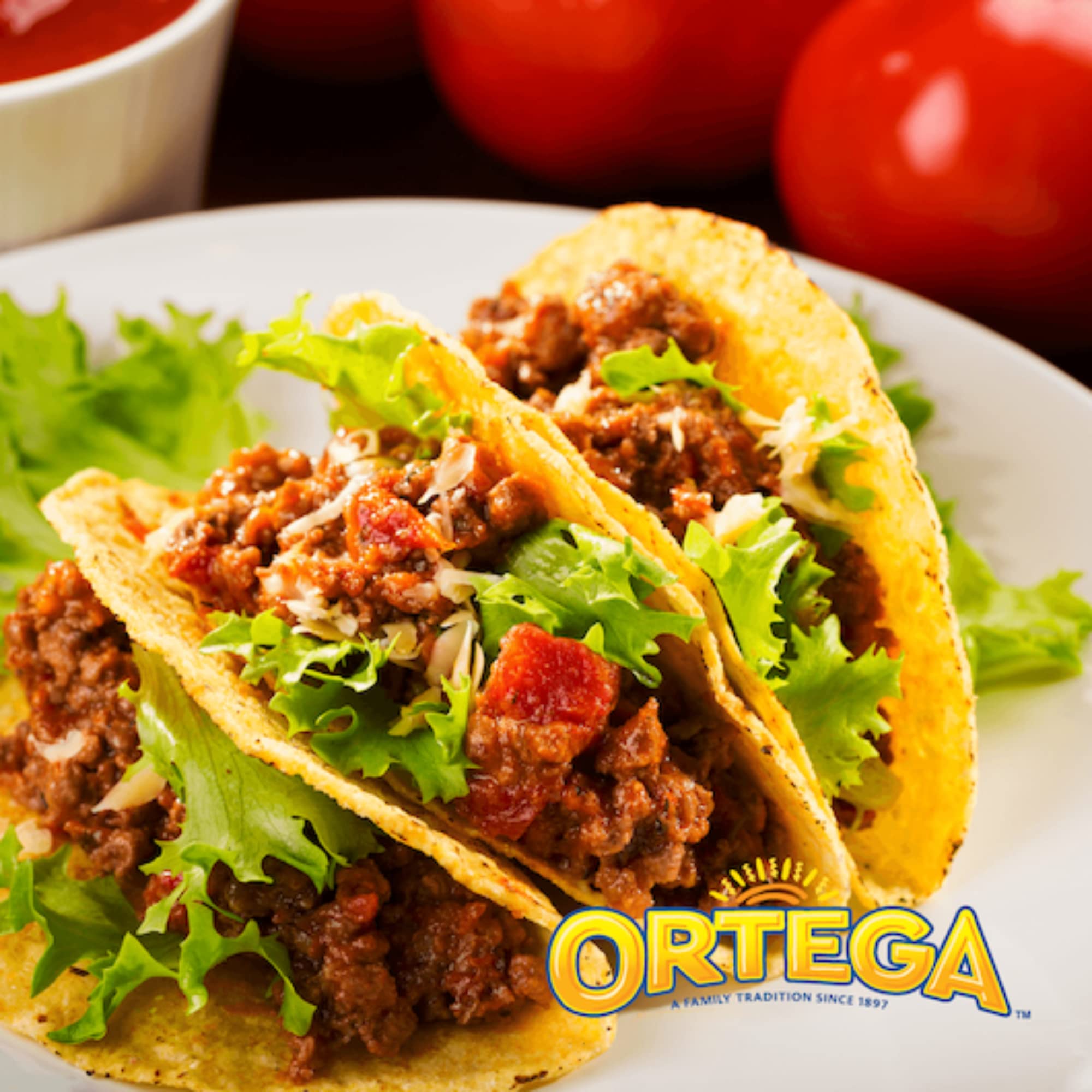 Ortega, Taco Sauce, 8oz Glass Jar (Pack of 3) (Choose Heat) (Hot)