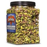 Premium California Roasted Salted Shelled Pistachio Kernels by Its Delish - 2.5 LBS Reusable Jumbo Container (Jar) Bulk Style, Fresh & Crunchy Dry
