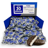 York Dark Chocolate Covered Peppermint Patties - 1 Pound Perfect As Christmas Candy and Holiday Snacks - Dark Chocolate Candy Filled Peppermint Candy