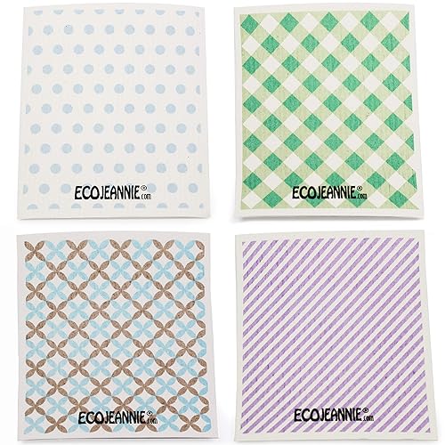 Wholesale EcoJeannie Eco-Friendly German Cleaning Cloth 100% Biodegradable Cellulose Sponge Cloths, Kitchen Cloths, GMO-Free, Reusable - Made in