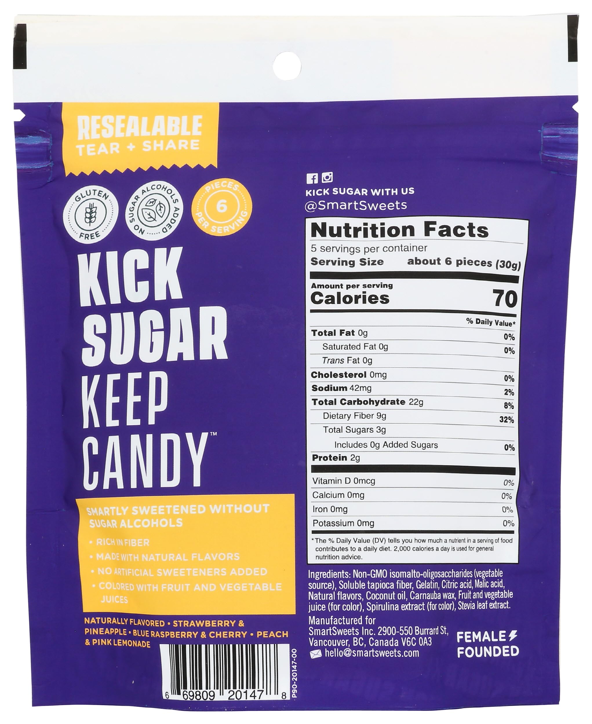 Smart Sweets, Gummy Worms Pantry Pack, 5.3 Ounce