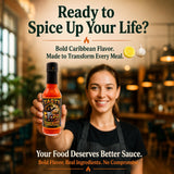 Tasty Pepper Sauce - Caribbean Scotch Bonnet Hot Sauce, Salsa Picante Gourmet Pepper Sauce, Texas Made, Mild-Medium Heat (30k SHU), Great for Wings