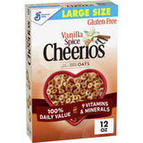 Vanilla Spice Cheerios Heart Healthy Cereal, Gluten Free Cereal With Whole Grain Oats, Large Size, 12 oz