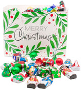 Festive Foil-Wrapped Christmas Milk Chocolates in a Box (2 lbs, Merry Christmas)