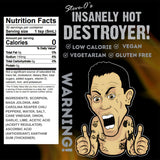 Steve-O's Destroyer Hot Sauce | Extreme Heat with Garlic, Scorpion, Naga Jolokia & Carolina Reaper Peppers | Spicy Sauce for Tacos, BBQ, Potatoes