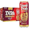 Liquid Death Sparkling Energy - Murder Mystery (Cherry, Cream, Spice), Zero Sugar Energy Drink, Unextreme Caffeine 100mg, Essential Vitamins, 12 Fl Oz