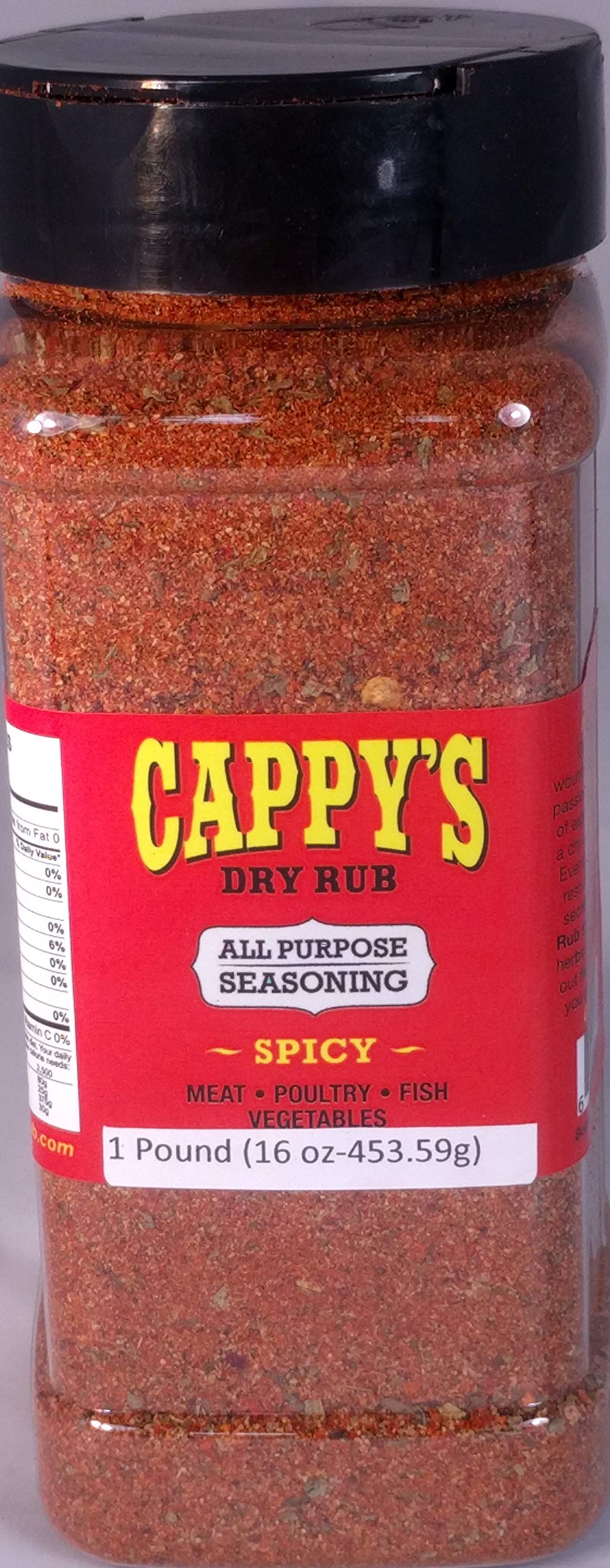 Cappy's Dry Rub Gourmet Spice Blend - Spicy (16oz)