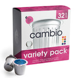 Cambio Roasters Organic Coffee Pods Variety Pack - Includes Light Roast, Dark Roast, and Decaf, Aluminum Coffee Pods Compatible with Keurig®, Small