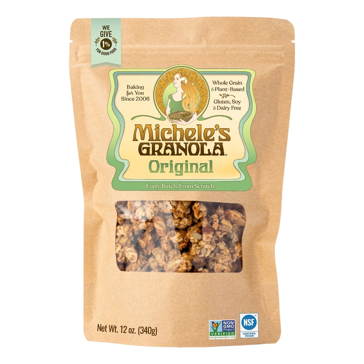 Michele's Granola - Original - Handmade Non-GMO Whole Grain Oats - Free of Gluten, Soy, Wheat, & Dairy