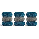 Full Circle Clean Ocean Netted Scrubbers - Set of 9 Dish Scrubbers. Non-Stick Safe. Quick Drying. Odor Resistant. Made Out of 100% Recycled Fishing