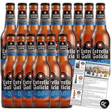 Estrella Galicia 0,0 Non-Alcoholic Beer 15 Pack, Made in Spain, 11.2oz/Btl, includes Phone/Tablet Holder & Beer/Pairing Recipes