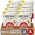 BIENA Chickpea Snacks - Crunchy Roasted Chickpeas - High Fiber Protein Snacks for Adults and Kids - 8-Pack, 5 Ounce - Barbecue