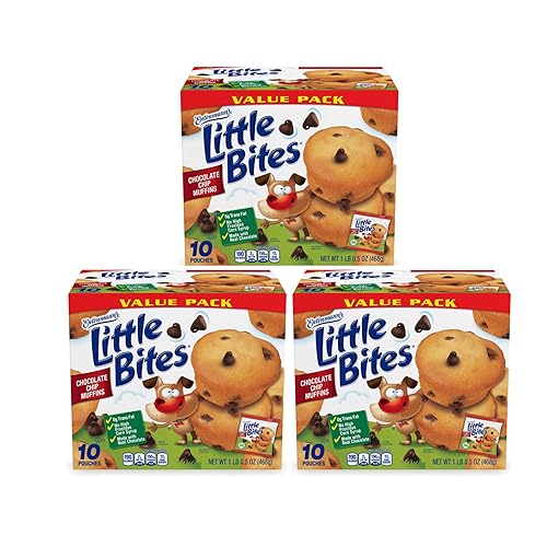 Entenmann's Little Bites Chocolate Chip Mini Muffins | 3 pack (30 pouches total)