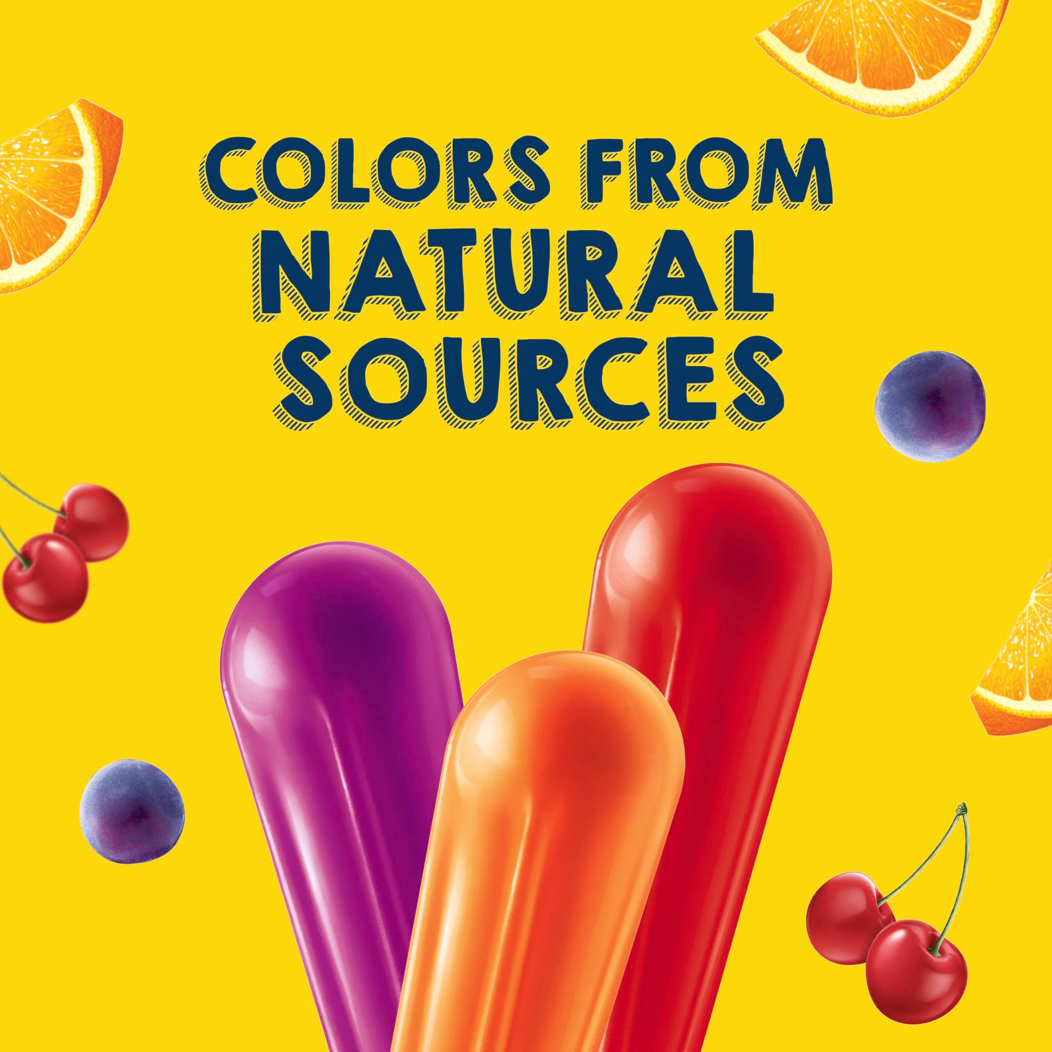 Popsicle Ice Pops Orange Cherry Grape 18 Ice Pops For a Tasty Frozen Dessert 40 Calories per ice pop