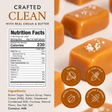 Béquet Salted Butterscotch Caramels - Soft, Individually Wrapped Gourmet Butterscotch Candy, Gluten?Free & Kosher - 24 oz Resealable Pouch