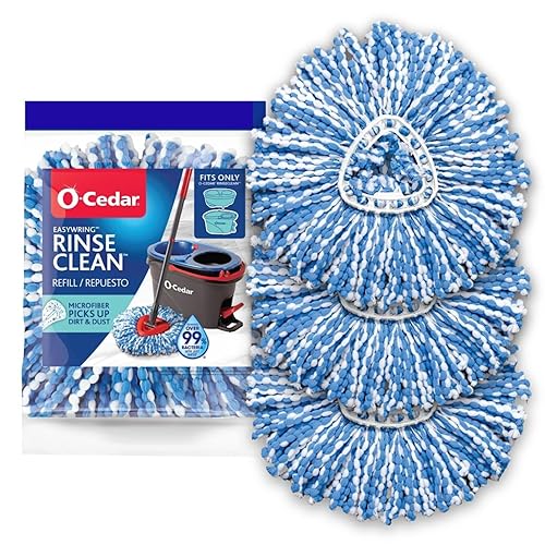 O-Cedar RinseClean Spin Mop Microfiber Refill, 1 CT (Pack of 3)