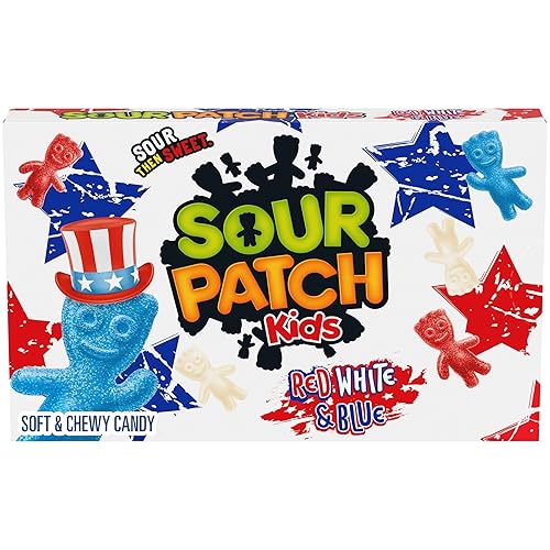Sour Patch Kids Red, White & Blue Soft & Chewy Candy, 3.08 oz