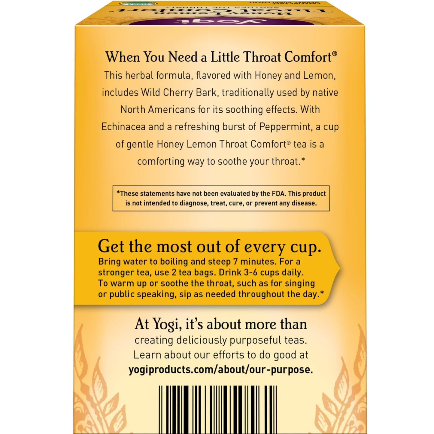 Yogi Tea Throat Comfort, Honey Lemon 16 ea