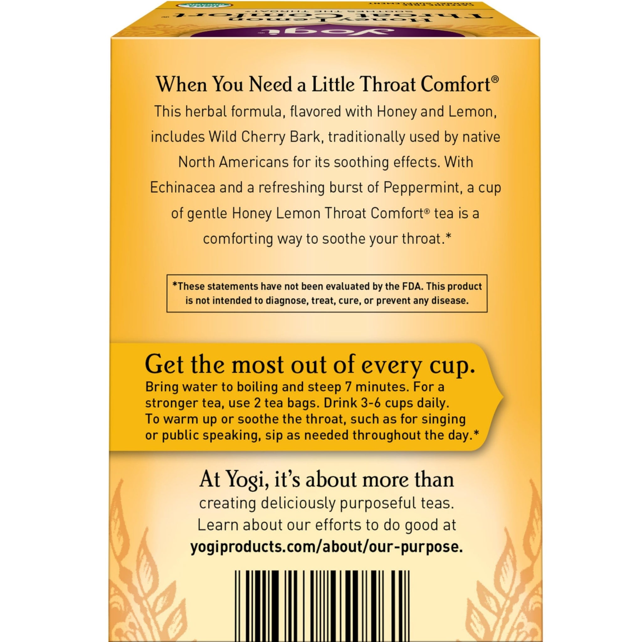 Yogi Tea Throat Comfort, Honey Lemon 16 ea