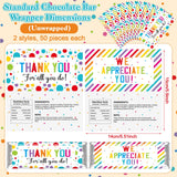 Moinchore 100 Pcs Candy Bar Wrappers We Appreciate You Theme,Dot