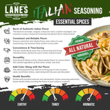 Lane's Italian Seasoning Blend, 3 oz - Premium Italian Herbs Seasoning for Pasta, Pizza & Sauces, Authentic & Aromatic Flavor, All Natural