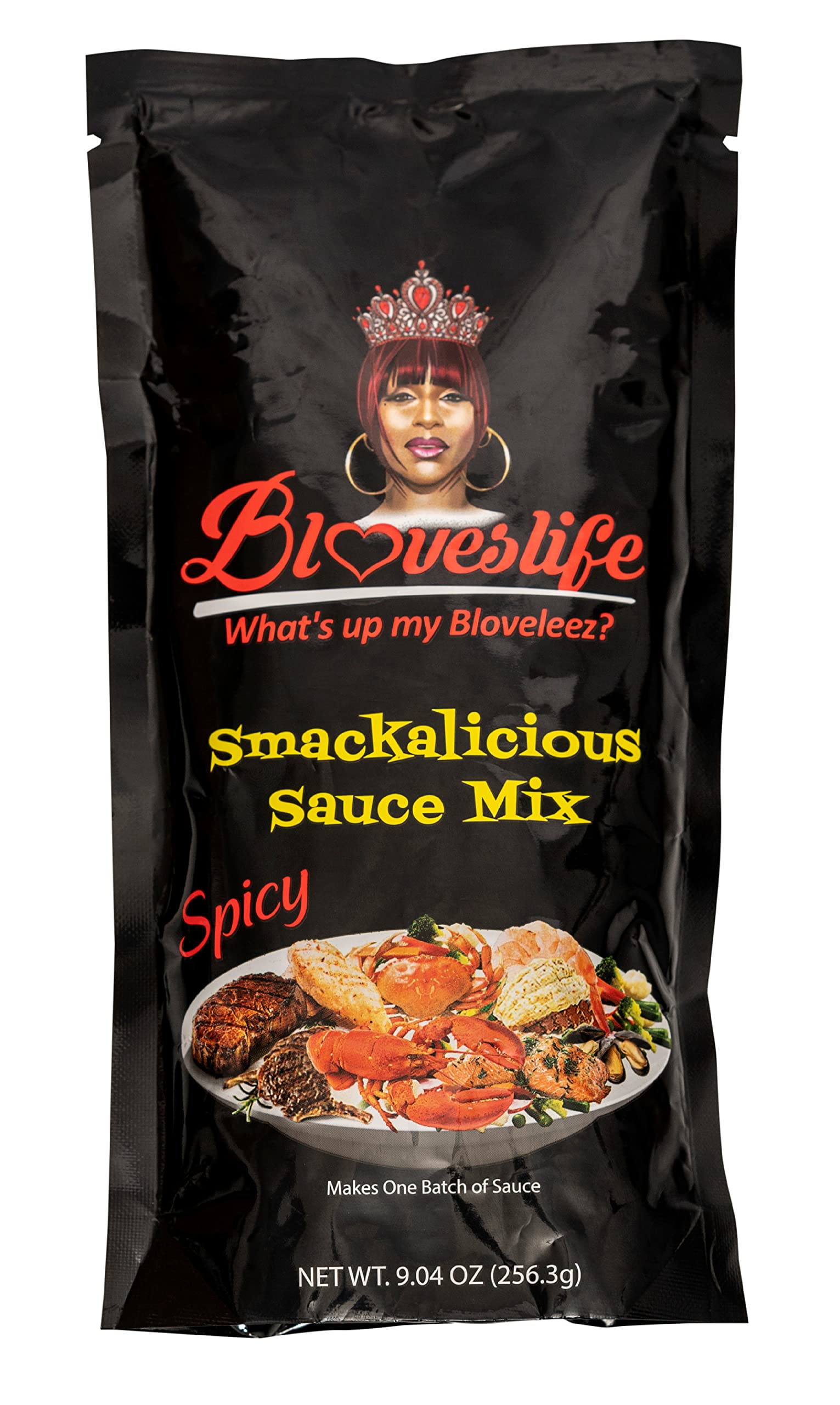 Bloveslife 1 Pack Spicy Cajun Smackalicious Sauce Seasoning Mix - Seafood Boil Butter Sauce Spice Blend with Bold Spicy flavor for Fish, Crab, Shrimp