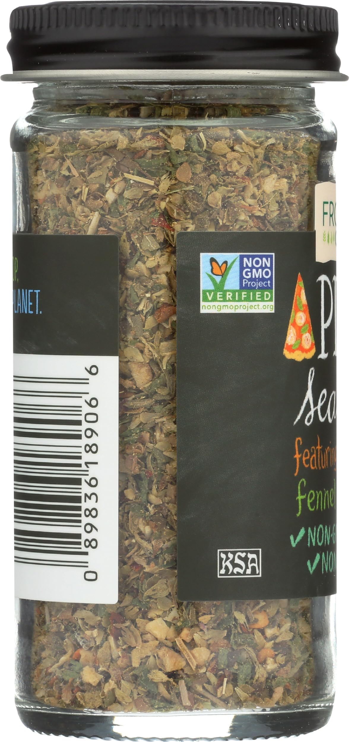 Frontier Co-op Pizza Seasoning, 1.04-Ounce Jar, Featuring Bell Pepper, Fennel Seed & Oregano, Great on Pasta and Salads