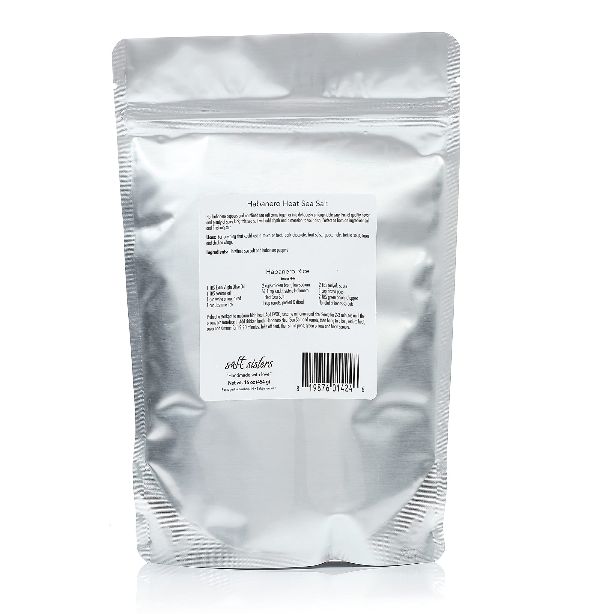 s.a.l.t. sisters Habanero Heat Sea Salt | All-Natural, Gluten Free, MSG Free, Non-GMO | Easily Dissolvable Chile Infused Coarse Sea Salt | Versatile