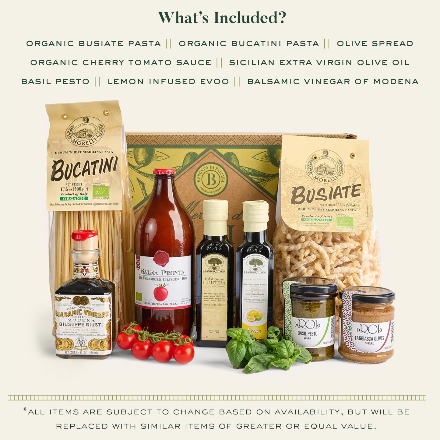 Mercato di Bellina Ultimate Italian Experience Gourmet Gift Basket - Luxurious Italian Gift Basket - All Natural, Made in Italy, Vegan. Ideal Present