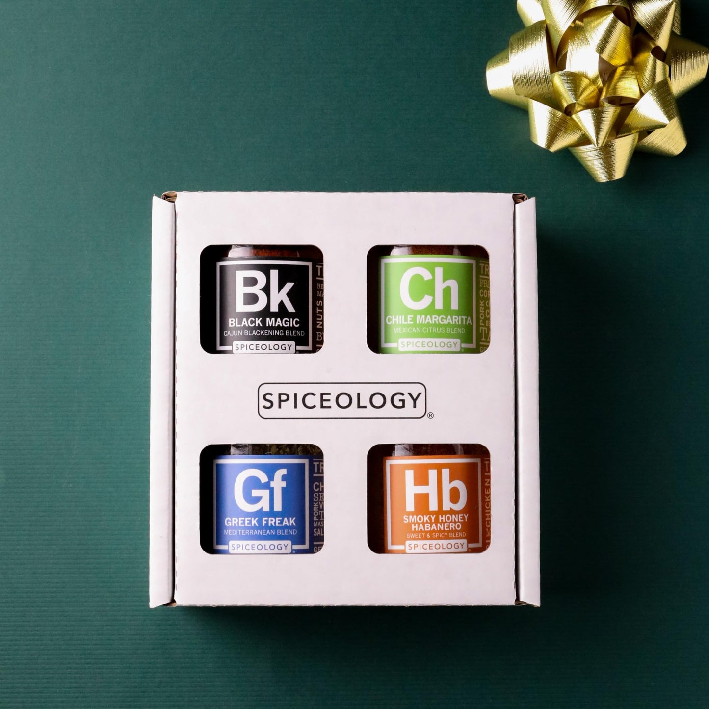Spiceology - 4-Pack Signature Series - Smoky Honey Habanero, Chile Margarita, Greek Freak, and Black Magic - Grilling Spices - BBQ Rubs Gift Sets