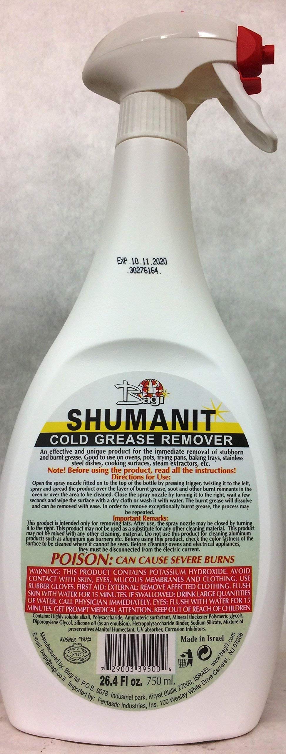Shumanit Bagi Oven Cleaner 25Oz (750Ml) (Kosher For Passover) 2-Pack