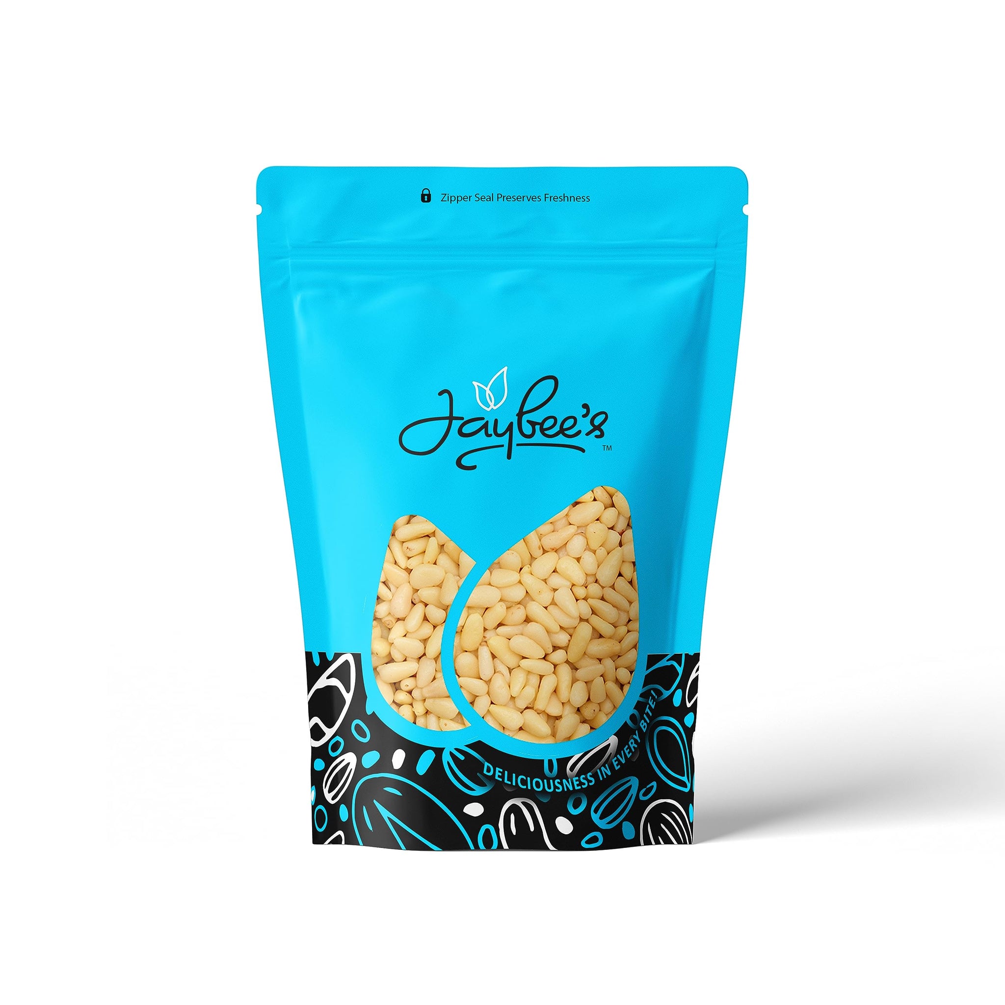 Raw Pine Nuts 1 Pound | Whole Natural Unsalted Pignolias | Great for Cooking, Baking, Salads, Pesto Sauce, Roasting | Vegan, Keto, Paleo Friendly |