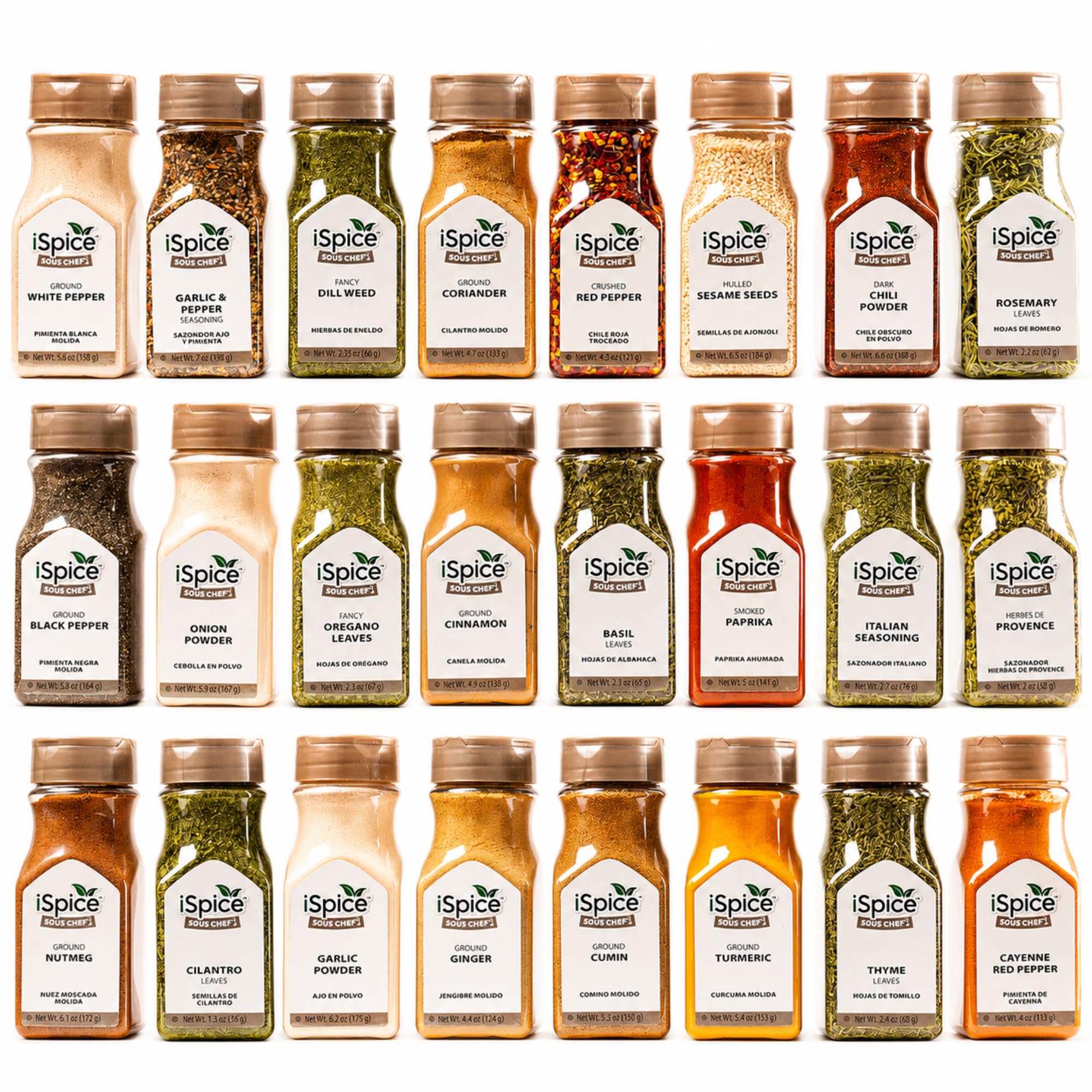 iSpice Spices and Seasonings Sets Starter Kitchen Set for Cooking - Spices Variety Pack Herb, & Seasoning |Gifts Home Basic Spice Set | 24 Pack