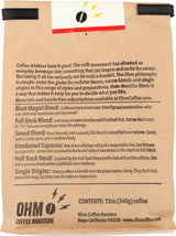 Ohm Coffee Roasters Full Stack Blend, Medium-Full Roast, Whole Bean Coffee, 12oz bag