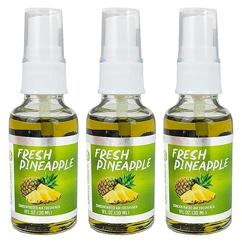 Blunt Black Concentrated Air Freshener Spray 1 oz. Glass Bottle - Fresh Pineapple Scent 3-Pack