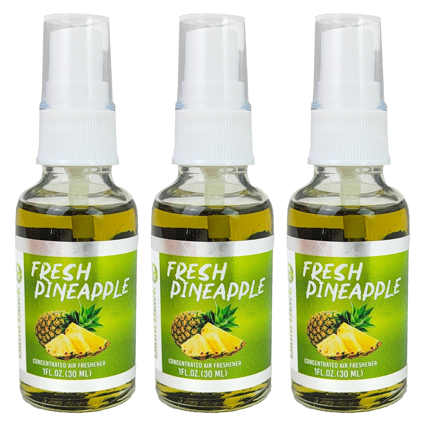 Blunt Black Concentrated Air Freshener Spray 1 oz. Glass Bottle - Fresh Pineapple Scent 3-Pack