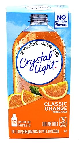 Crystal Light On-The-Go Drink Mix Packets, Zero Sugar Powdered Water Enhancer, Natural Flavor Low Calorie Beverage Mix, Powdered Soft Drink Mix