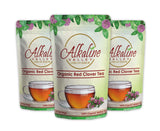 Organic Red Clover Tea - 100% Alkaline - 15 Unbleached/Chemical-Free Red Clover Tea Bags - Pack of 3 - Caffeine-Free, No GMO