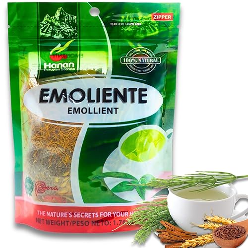Hanan Emoliente Herbal Tea from Peru 1.8oz (50g) Loose Herbs Boldus (Boldo), Horsetail (Cola de Caballo), Cat's Claw (Una de Gato), Flaxseed (Linaza)
